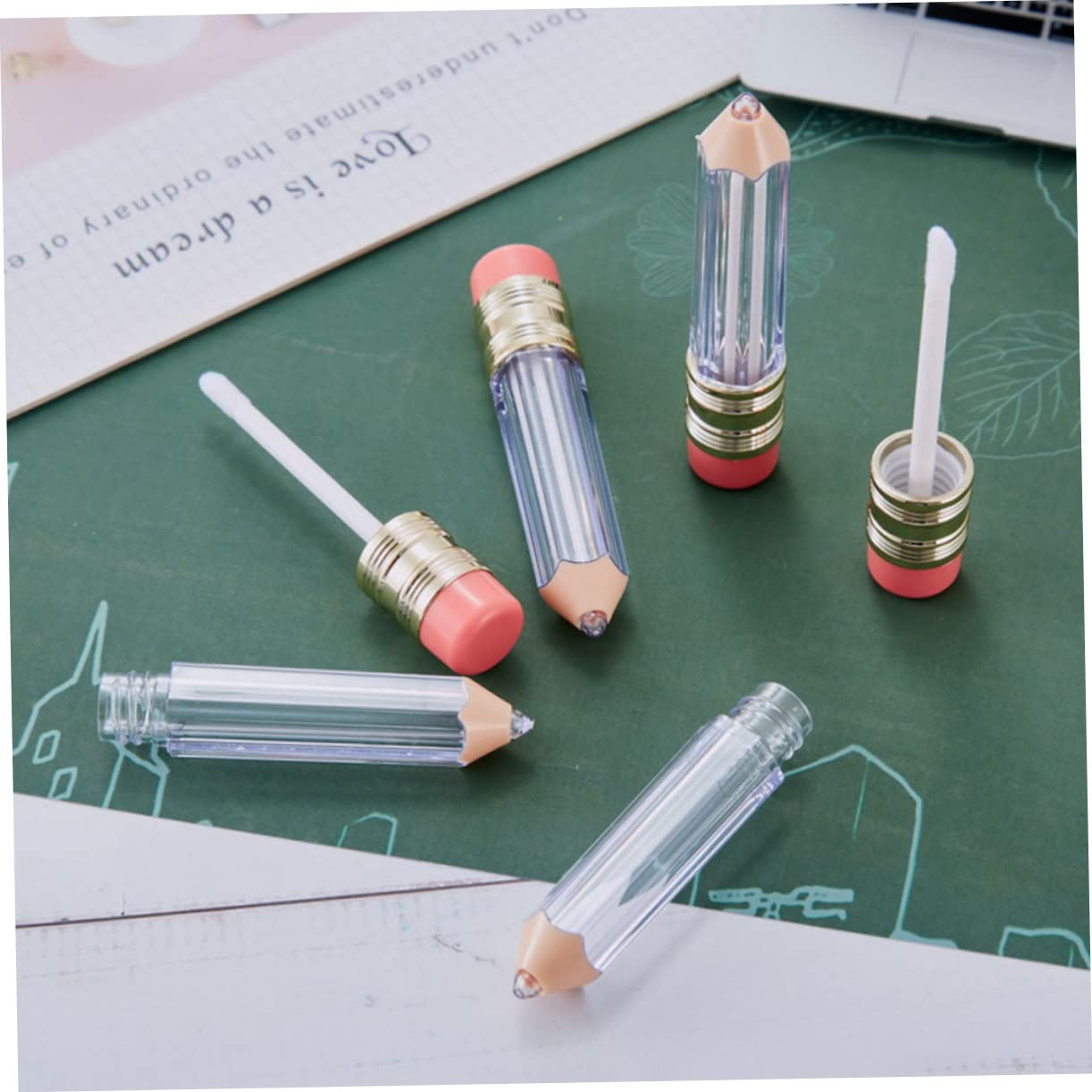 Ipetboom 4 Sätze Lipgloss Lippenstift Leere Tube Lipgloss Klar Aufpolsternder Füllung Für Damen Leckerer Behälter Tuben Bulk Klares 6 Stück * 4
