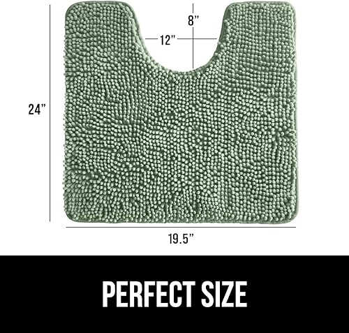 Vista 19 de Gorilla Grip - Tapete de baño de 30” x 20”, de felpilla gruesa, suave y absorbente, secado rápido, de microfibra, con reverso de caucho, para piso