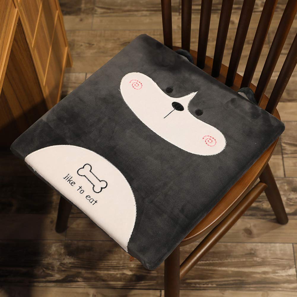 Coussin de sol capitonné haut de gamme motif Huskies 40x40cm pour intérieur