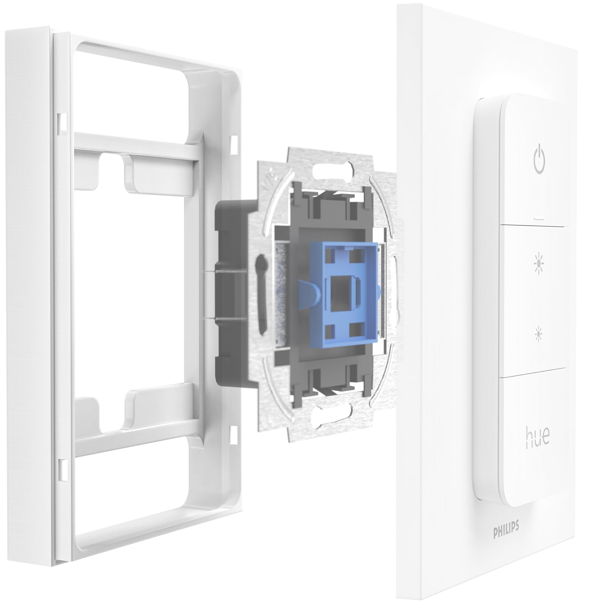 Universal Light Switch Cover Compatible with Philips Hue Dimmer Adapter V2 White, 5 x 3.15 x 0.71 inches
