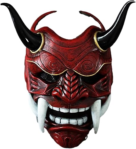 Máscara de Samurai Oni, máscara japonesa de Halloween, máscara de Samurai Hannya, disfraz de guerrero cosplay para fiesta de Halloween