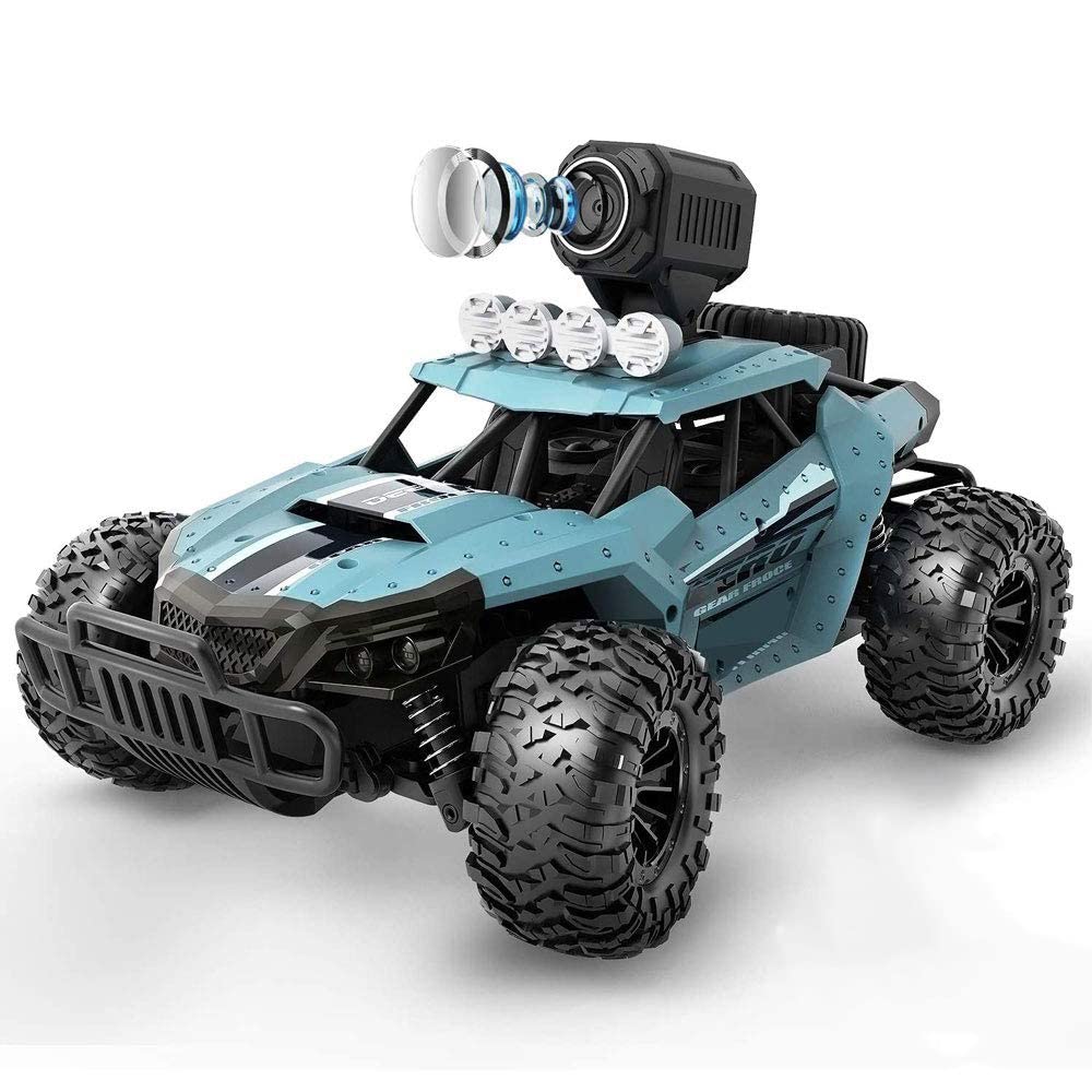 RC Cars 1/16 Scale Off-Road Remote Control Truck Remote Control Car with 720P HD FPV Camera High Speed Monster Trucks for Kids Adults Gift for Boys and Girls