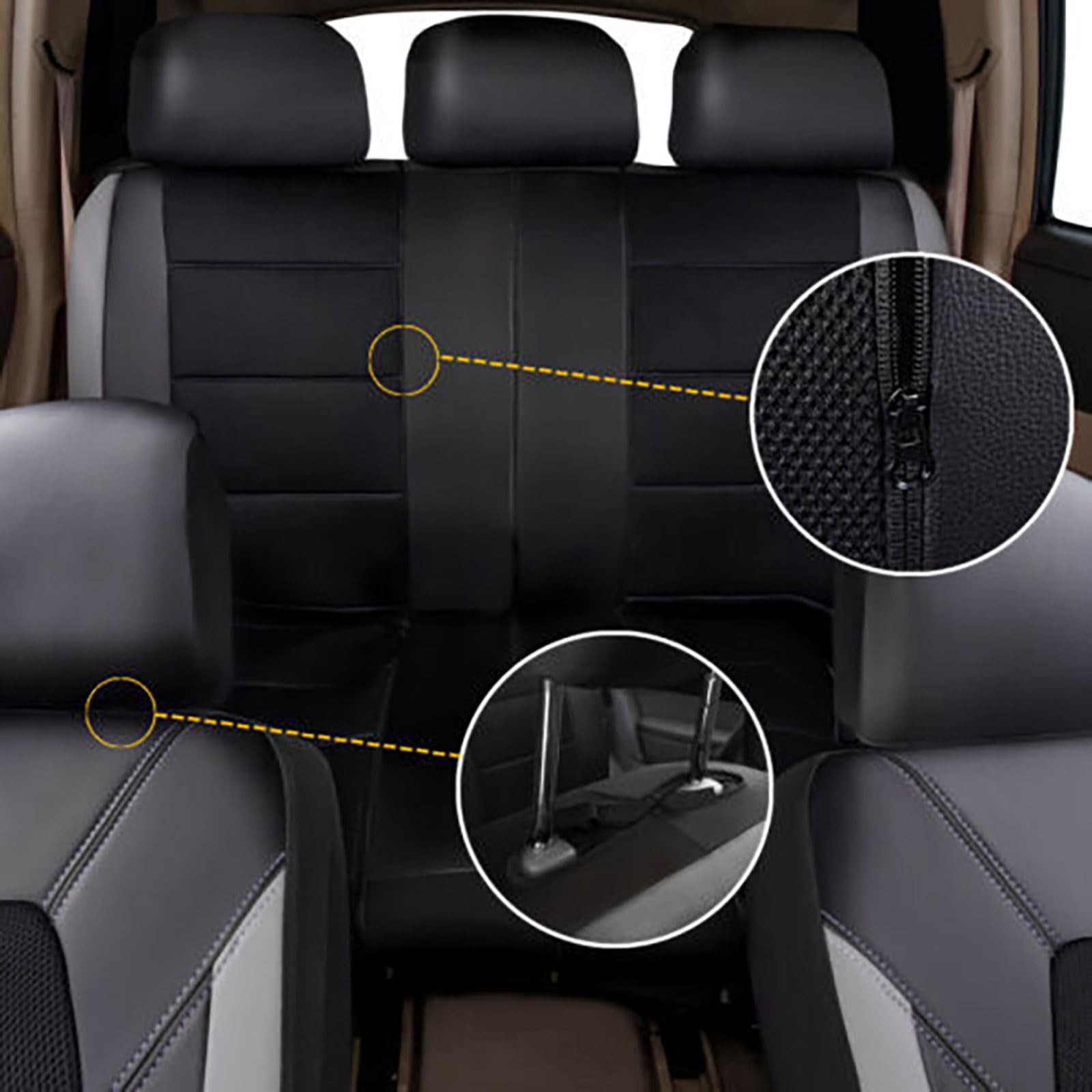Coprisedili Auto per Suzuki Swift Jimny Vitara Swift Grand Vitara 2000-2023 2024, Set Copri-Sedile per Anteriori e Posteriori, Copri Sedile Auto, Accessori Auto Interno,Grey