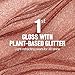 REVLON Super Lustrous Glimmer Gloss, Non-Sticky Lip Gloss, High-Shine Finish, Plant-Based Glitter, 006 Bronze Spark, 0.13 fl oz