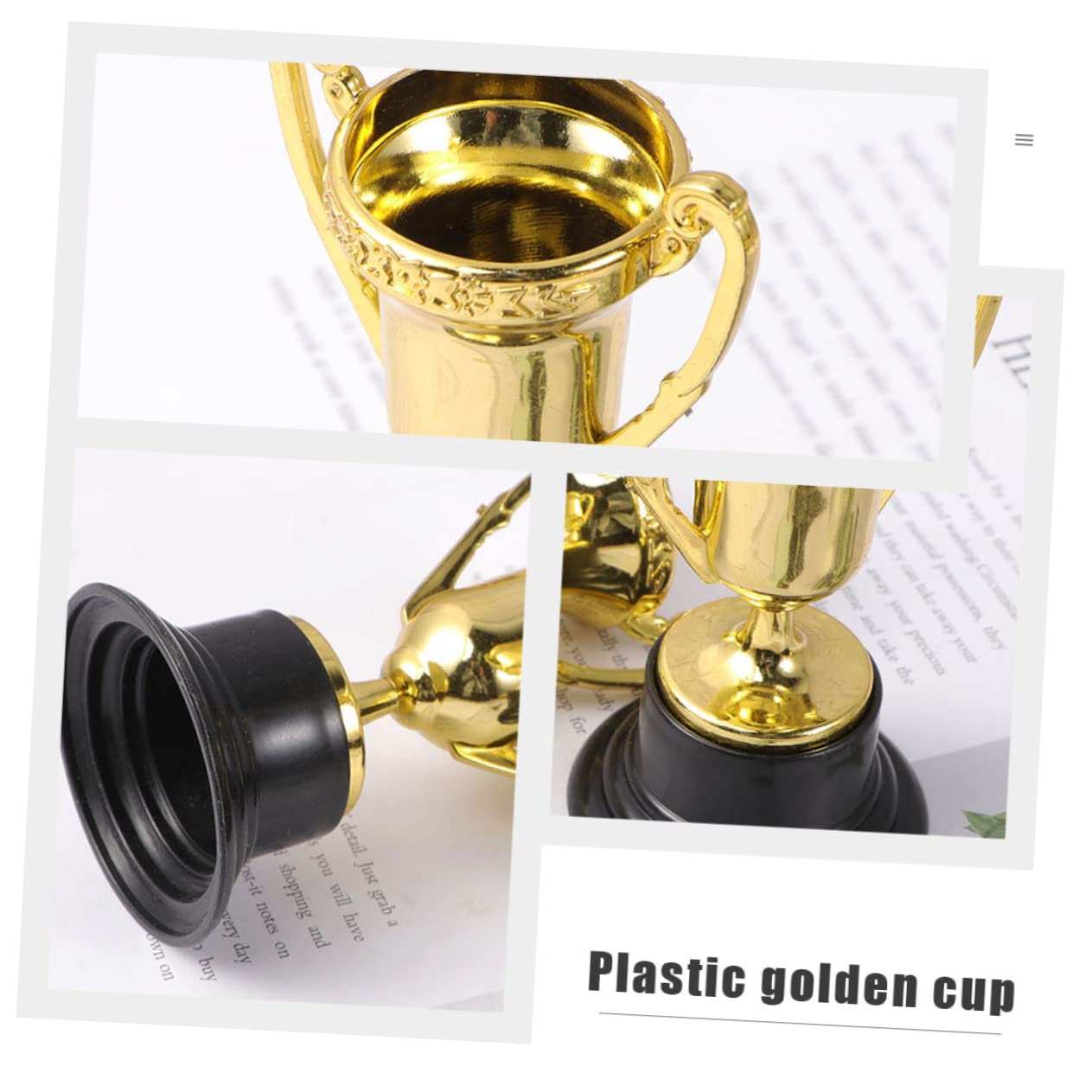 STOBOK Lot de 10 mini trophées dorés - Trophées gagnants pour les fêtes - Récompenses - Concours de prix gagnant pour enfants et adultes STOBOK Lot de 10 mini trophées dorés - Trophées gagnants pour les fêtes - Récompenses - Concours de prix gagnant pour enfants et adultes