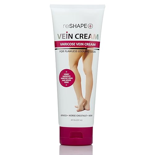Reshape+ Crema para aliviar las venas varicosas y el cuidado de las venas con colágeno, árnica y castaño de indias - Reduce visiblemente las venas