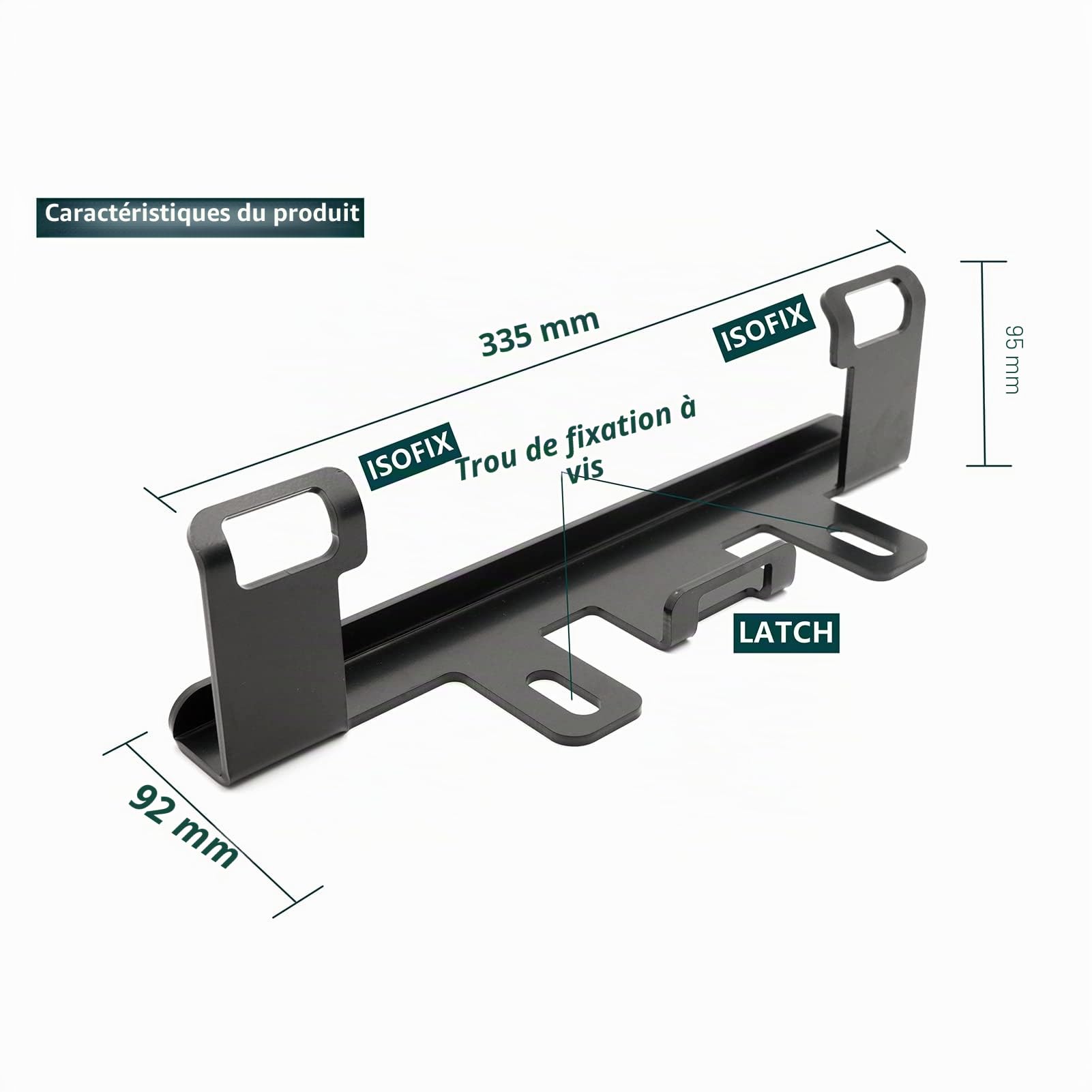 Support de fixation pour ceinture de sécurité enfant ISOFIX Latch Interface Support de siè auto Ancra de retenue Kit de monta de rechan pour FIT 6 2007-2013 Côté gauche (siè arrière