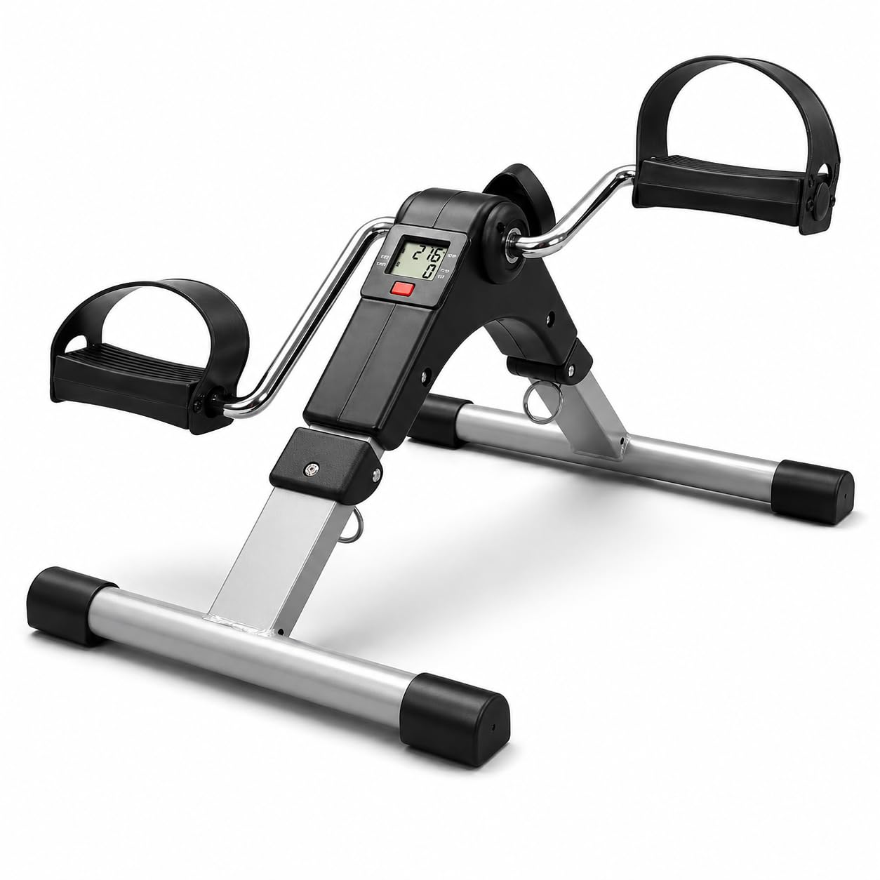 Pedali statici anziani - Pinchetto - Pedale per anziani, cyclette, pedaliera per gambe e braccia con schermo LCD, pedalare seduto con resistenza regolabile - portatile
