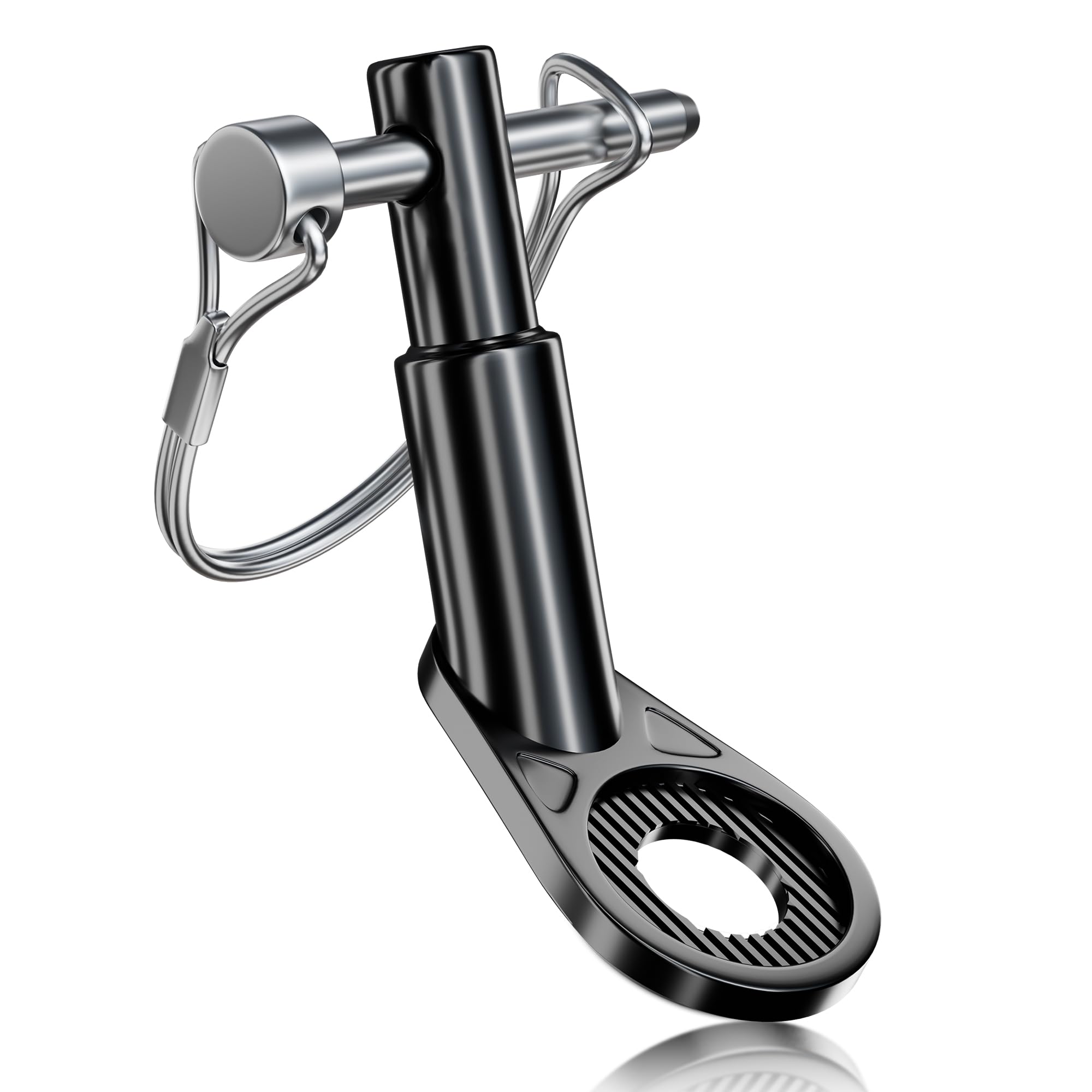 EFEALL 12mm Bike Trailer Hitch,Steel Connector for Kid/Pet/Dog - Black