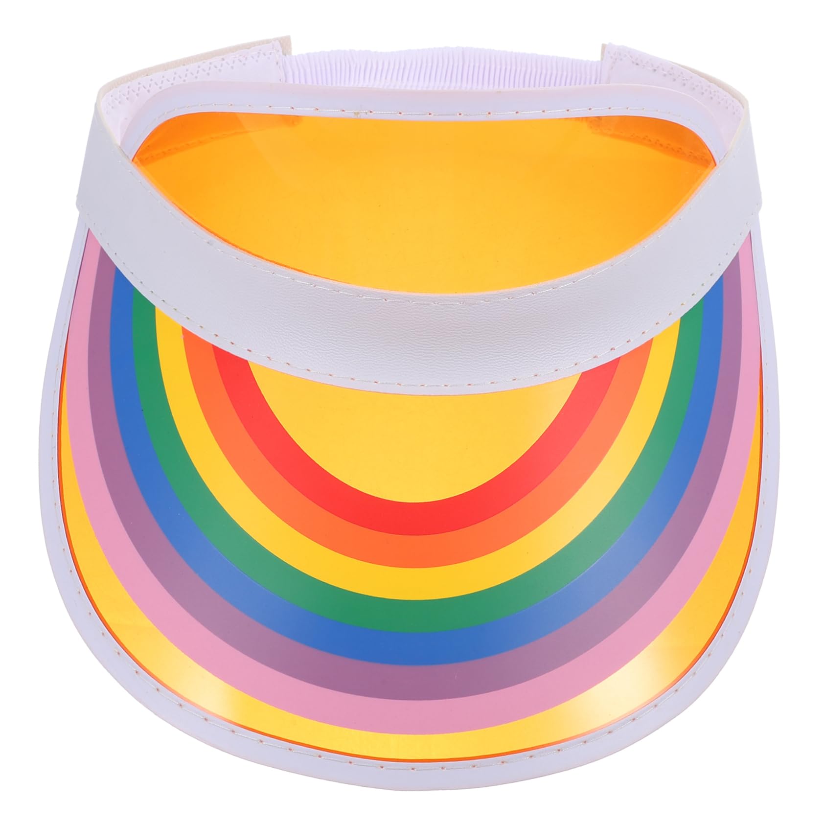 chapeau haut de forme arc-en-ciel en pvc visiere casquette bonnet visière chapeaux pour hommes visière femme visières pour femmes chapeau à visière décorative polyester