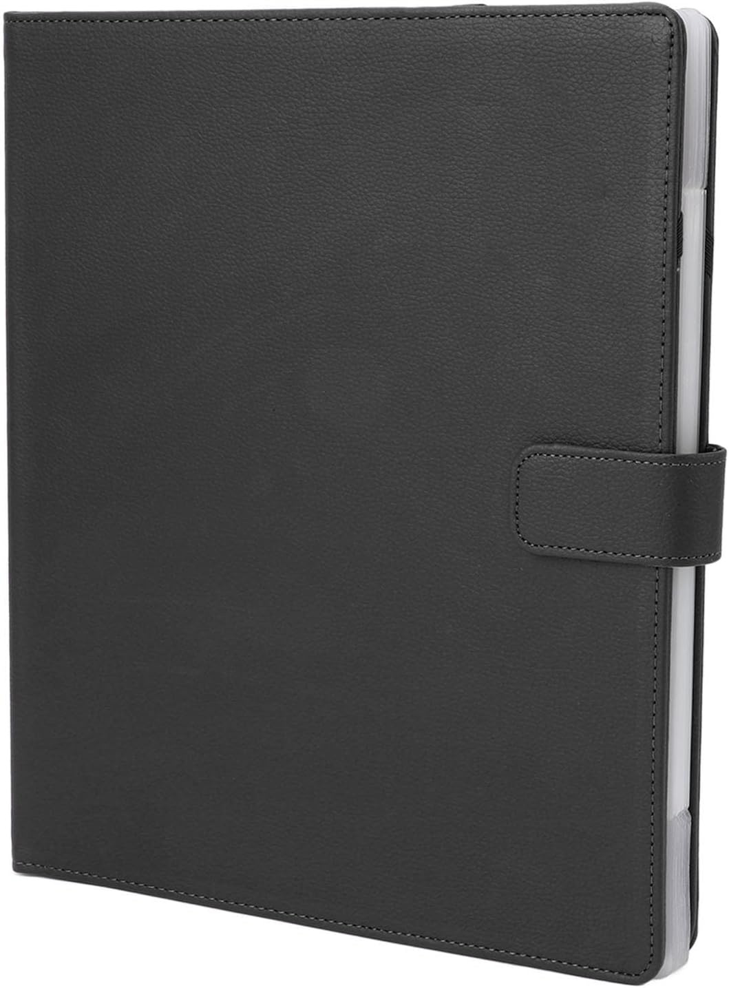 Sheet Music Folder, 30 Sheets 60 Pages A4 PU Leather Binder with Page Numbers and Catalog Paper, for Students Music Enthusiasts (Black)
