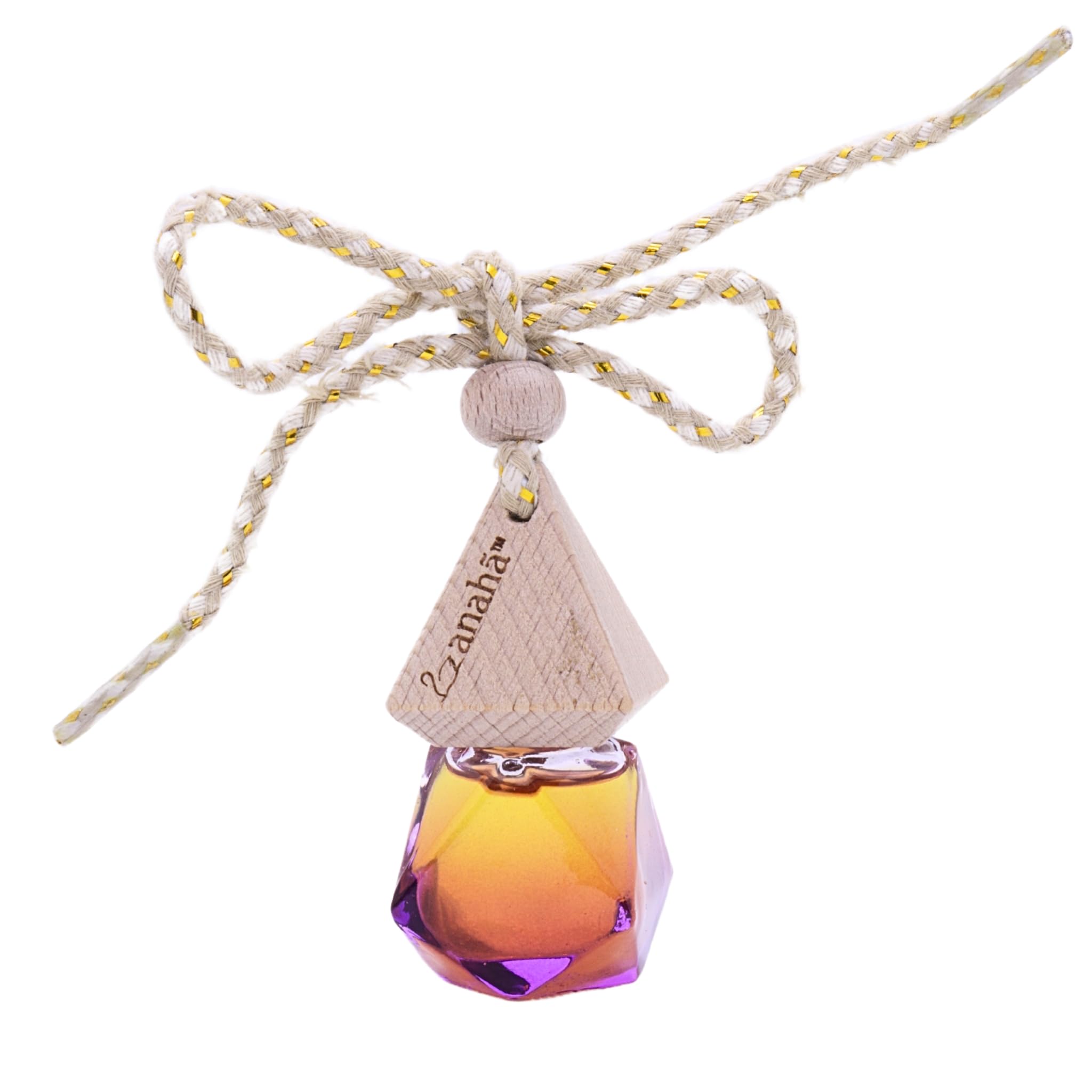 Anaha Car Hanging Diffuser Glass Bottle Wooden Cap (6 ml) Assorted Colours (3) 2