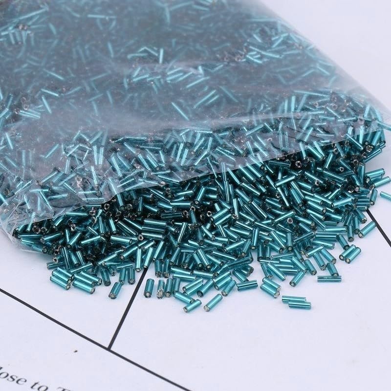 20000 szt. 2 x 6 mm szklana rurka UV koraliki nasiona do produkcji biżuterii małe koraliki kucyk koraliki ryżowe Mnin nasiona koraliki do bransoletki DIY rzemiosło