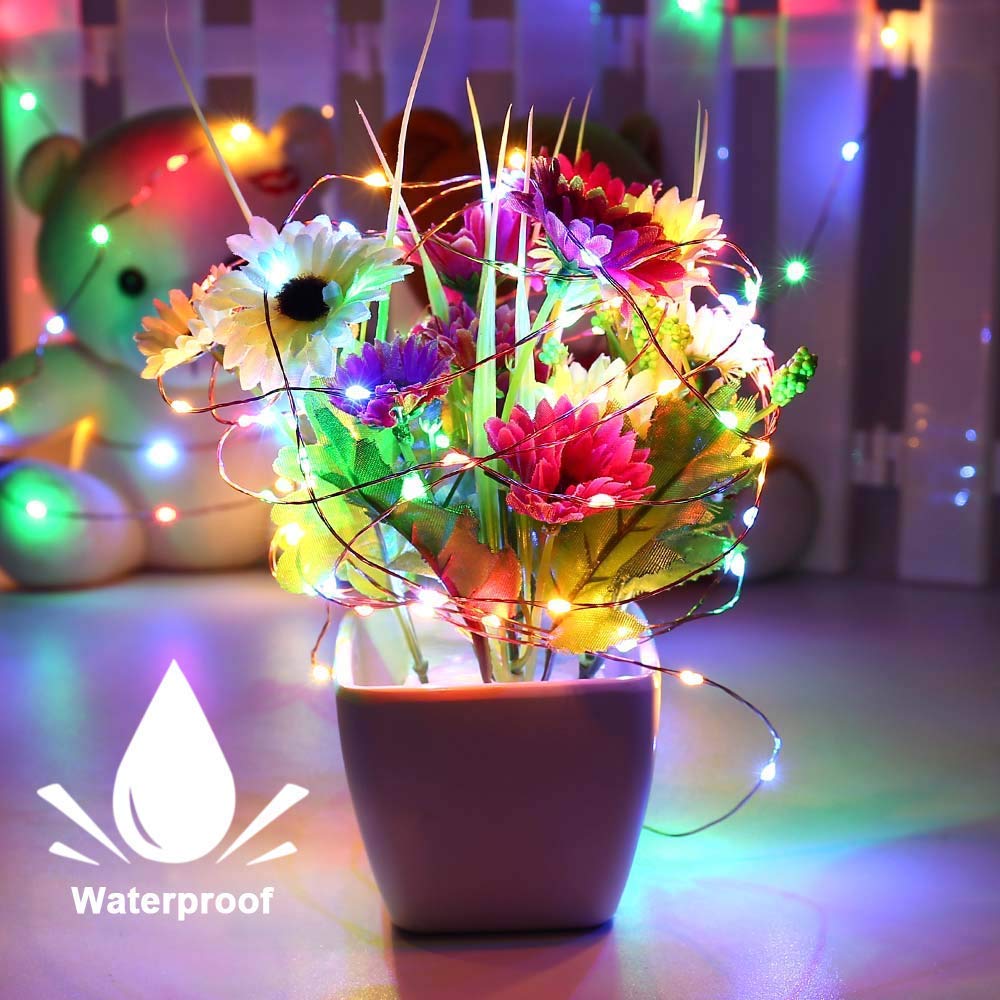 BrizLabs [2 Pezzi] Catena Luminosa Solare, 12m 120 LED Stringa Luci Natale Solari Impermeabile Luci Decorative da Interni e Esterni per Giardino Patio Albero Festa Halloween Matrimonio, Colorate