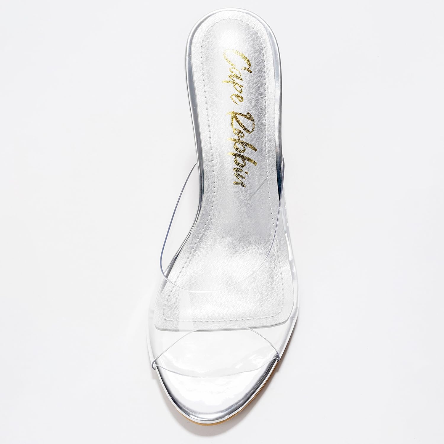 Cape Robbin Women's Stiletto Slip OnClear High Heels Sandals - Transparent Heeled Sandals for Women - 3.75-inch Dress Shoes - Sexy Open Toe Heels for Women (Barbara-anne) - Image 4