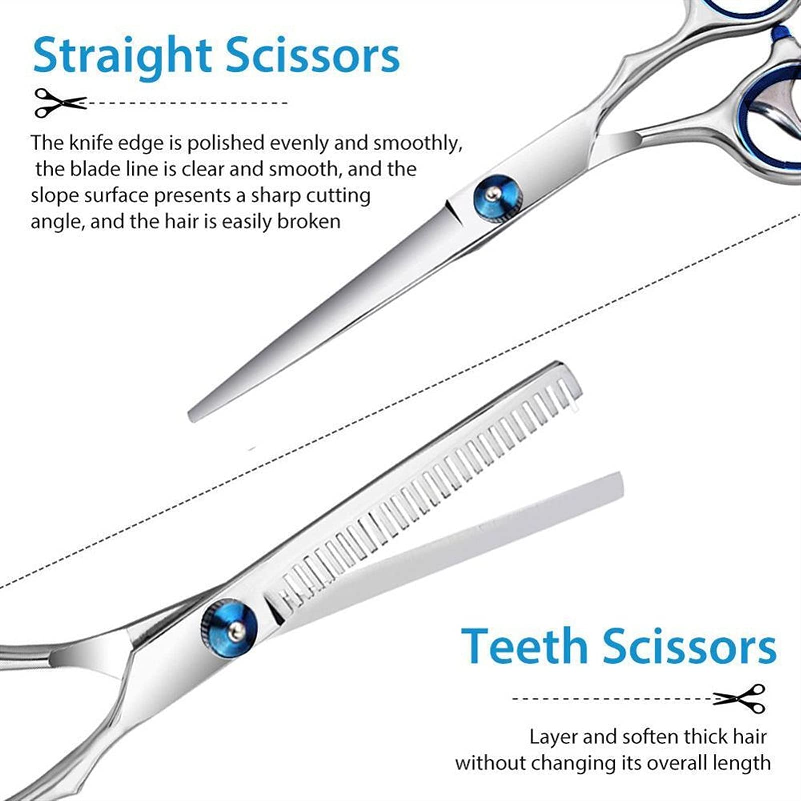 Tijeras Peluqueria/Tijeras Pelo 9 PCS Tijeras de peluquería profesional Tijeras de corte de cabello Tijeras de cabello Tijeras de cabello Peine Pein Cape Cortador de pelo Peine Tijeras para Cortar Cab