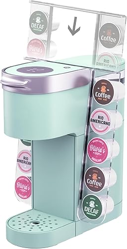 Gevoli K Cup Organizador para cafeteras Keurig K-Mini y K Mini PLUS de una sola porción soporte de cápsulas Kcup de acrílico moderno que ahorra
