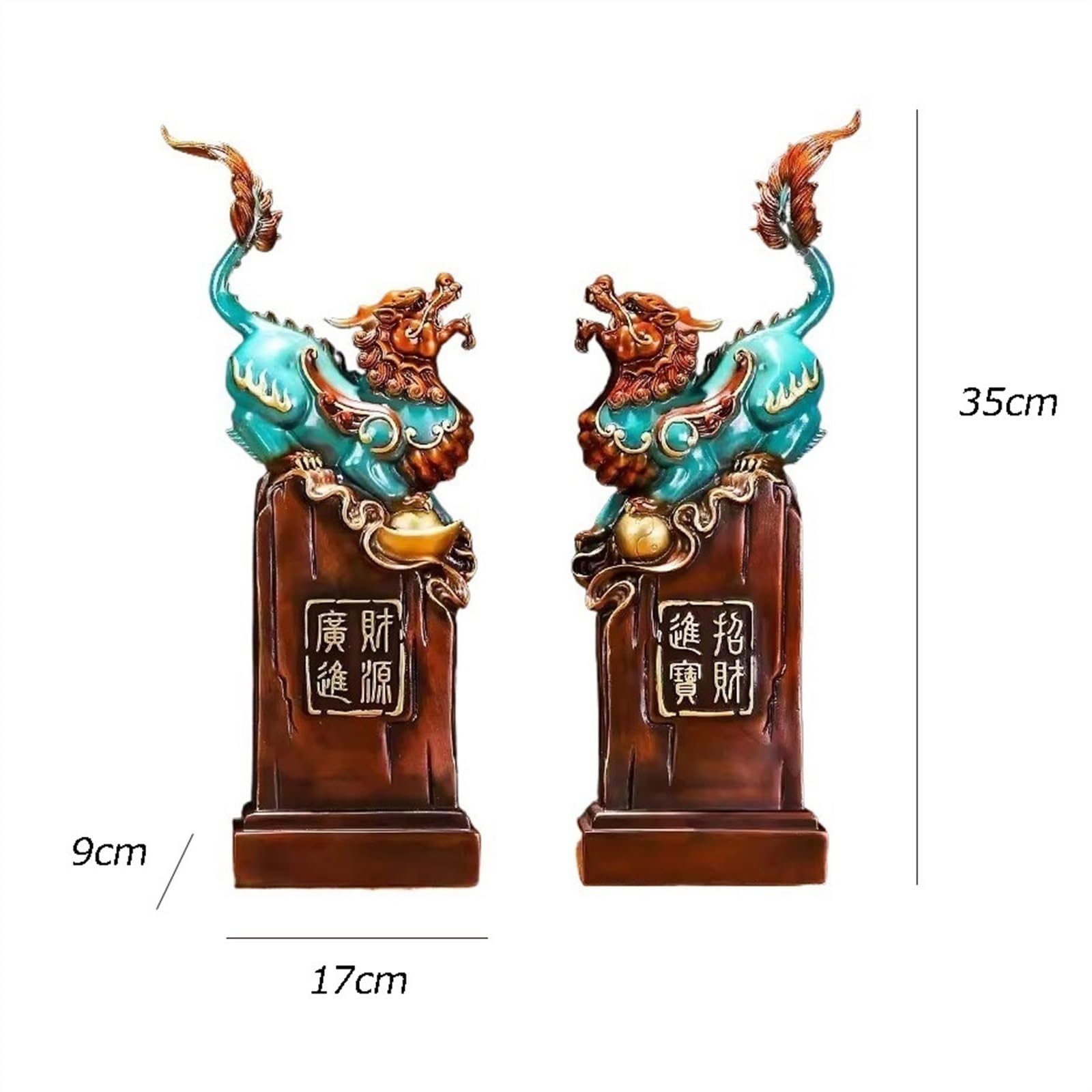 Kunst-Skulptur, 1 Paar Schreibtisch-Dekoration, Kupfer, Wahrsagerei-Ornamente, Schreibtisch-Dekoration, Glücks-Feng-Shui-Ornamente, personalisierte Heimdekoration,
