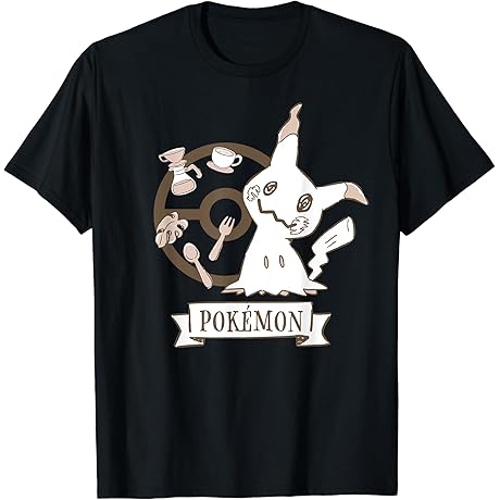 Mimikyu Poké Ball Cafe Drinks Graphic T-Shirt