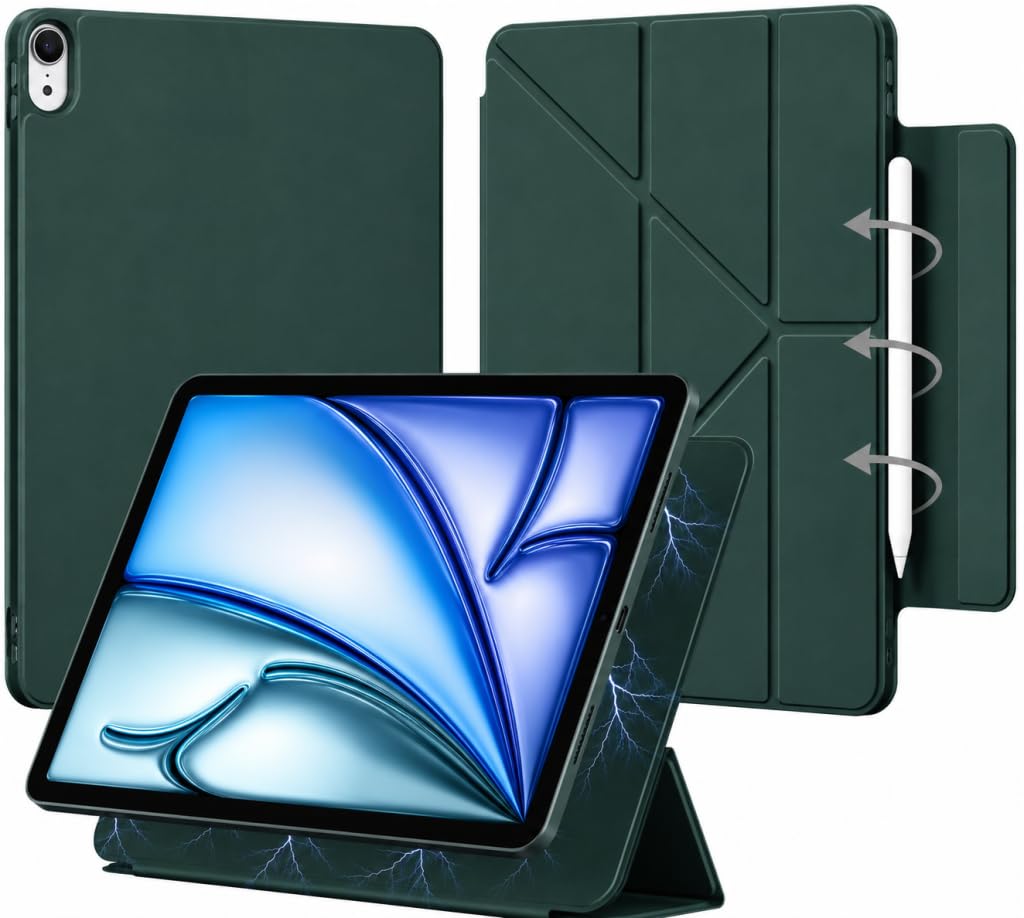 UnDePlus iPad 11.Nesil A16 11inç/10.Nesil 10.9inç ile uyumlu Kılıf Smart Folio Manyetik Standlı Tablet Case Lacivert