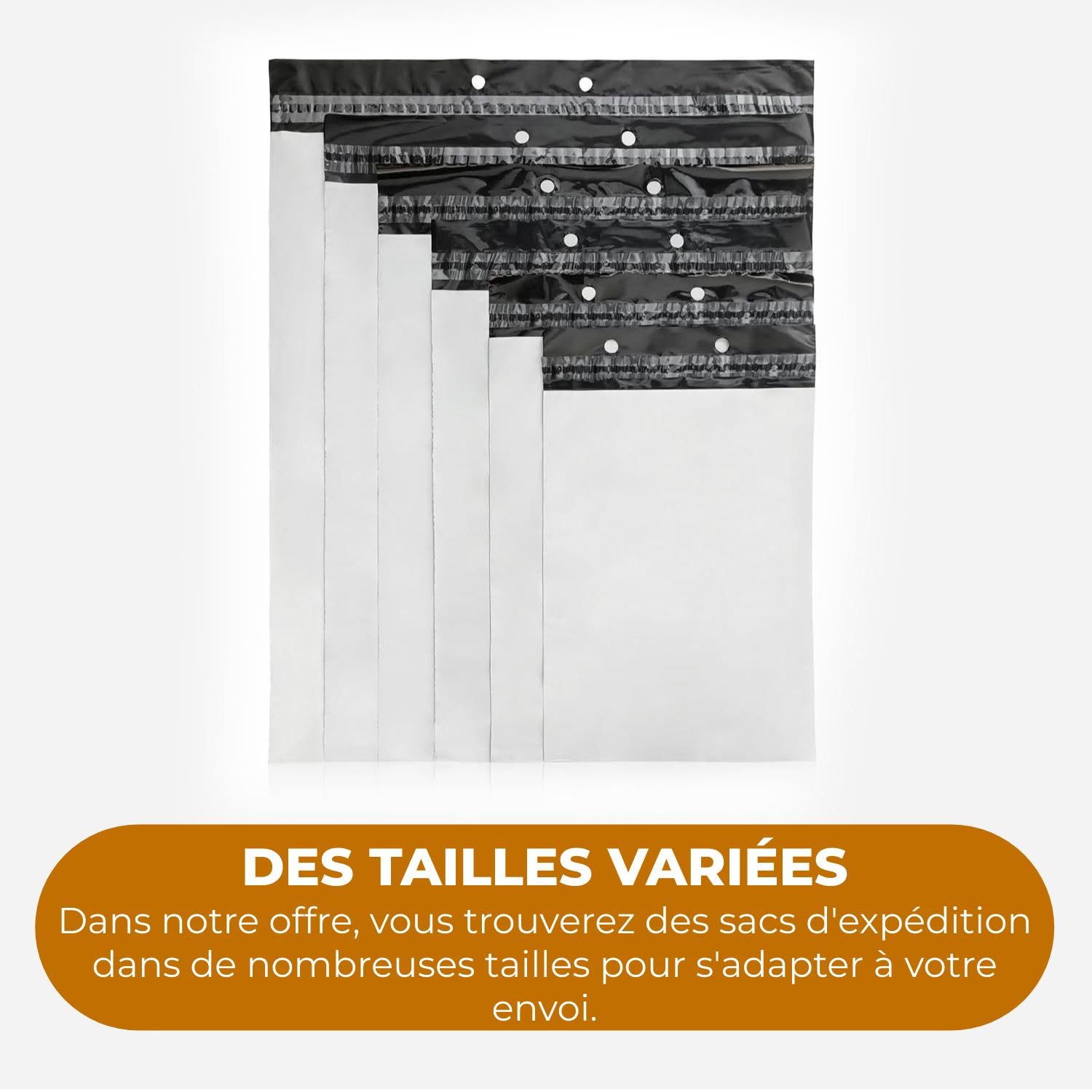 1000 Enveloppes Plastique Expédition 25x35 cm - Pochette Envoi Colis Vinted Blanche - Sac Expédition Imperméable et Indéchirable - Emballage pour Vêtements et Chaussures