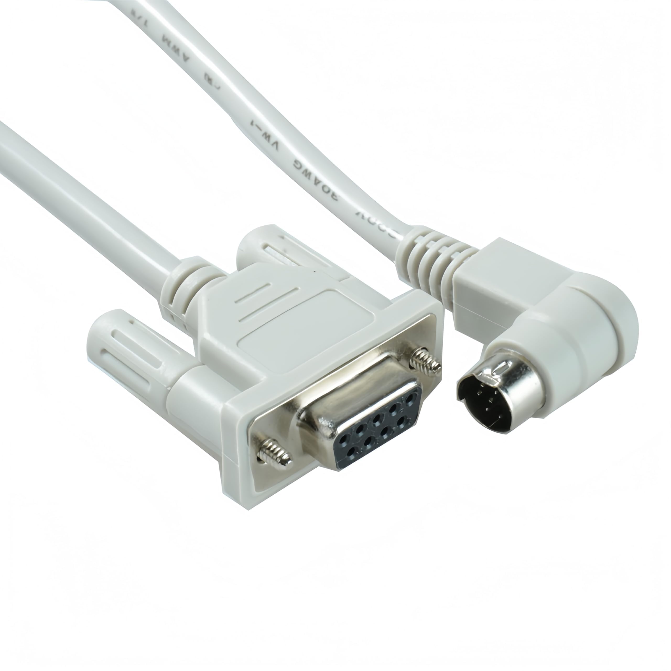 DB9 Programming Cable Compatible for Allen Bradley PLC 1000 1100 1200 1400 1500 Series, for 1761-CBL-PM02 Replacement, Grey
