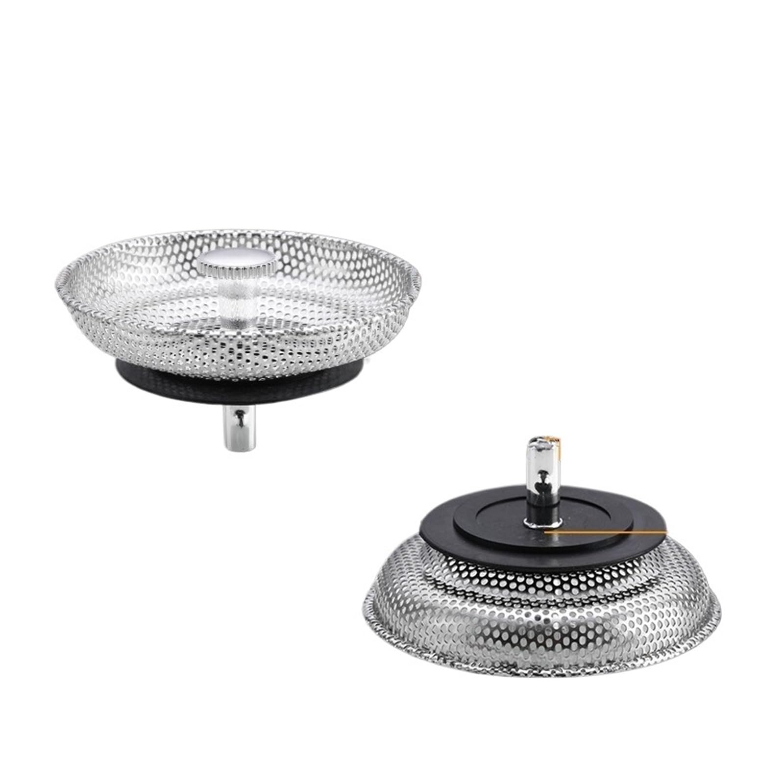 2PCS Stainless Steel Sink Strainer Drain Plug, Multipurpose Hair Catcher For Kitchen & Bathroom(45mm2pcs)