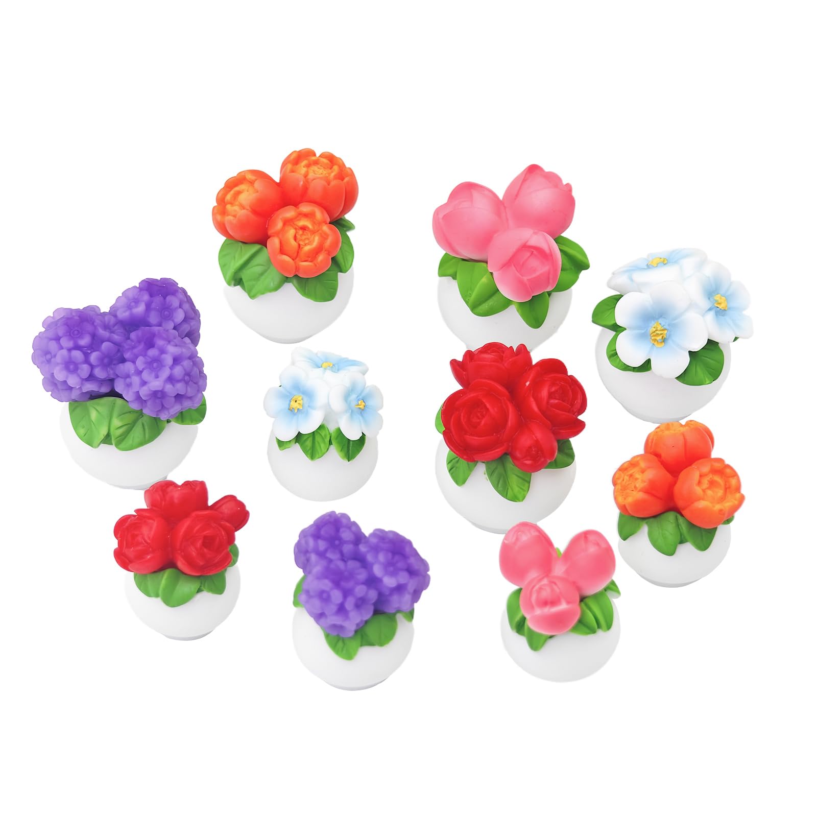 Amazon.co.jp: ミニ樹脂フラワーセット、ドールハウスミニチュア小さな