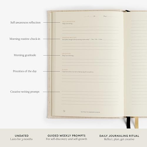 Miniatura 4 de Intelligent Change Diario diario de notas para atención plena para mujeres con indicaciones para escribir, diario ilustrado de gratitud, diario