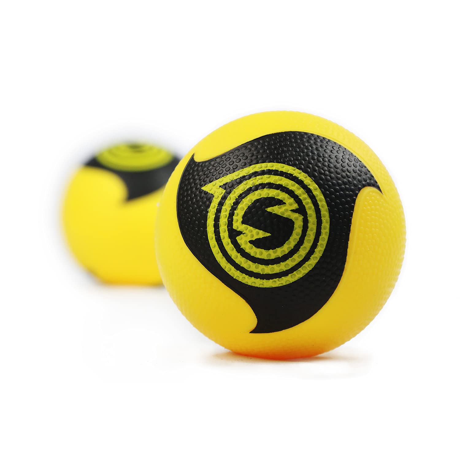 Spikeball Reaktionsspiel Pro | Bruchsicherer Kunststoff Rahmen, reißfestes Netz, Bälle mit Noppenstruktur, Ballpumpe | Mit Rucksack | Schwarz Gelb | Für Outdoor Teamspiel Fitness