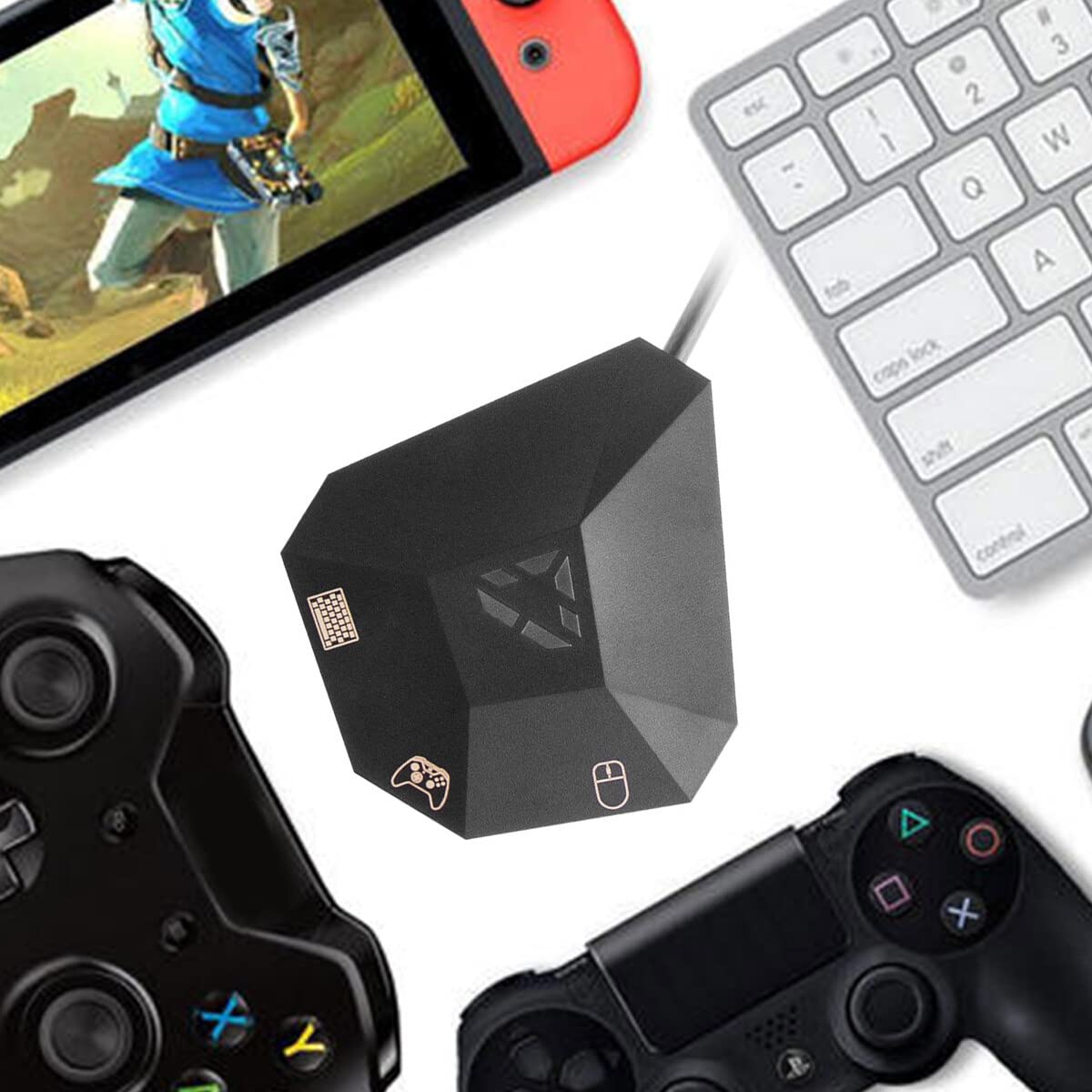 Adaptateur convertisseur de clavier et de souris, convertisseur de console Switch avec port USB de type C pour N-Switch/PS3/PS4/Xbox One/Xbox 360