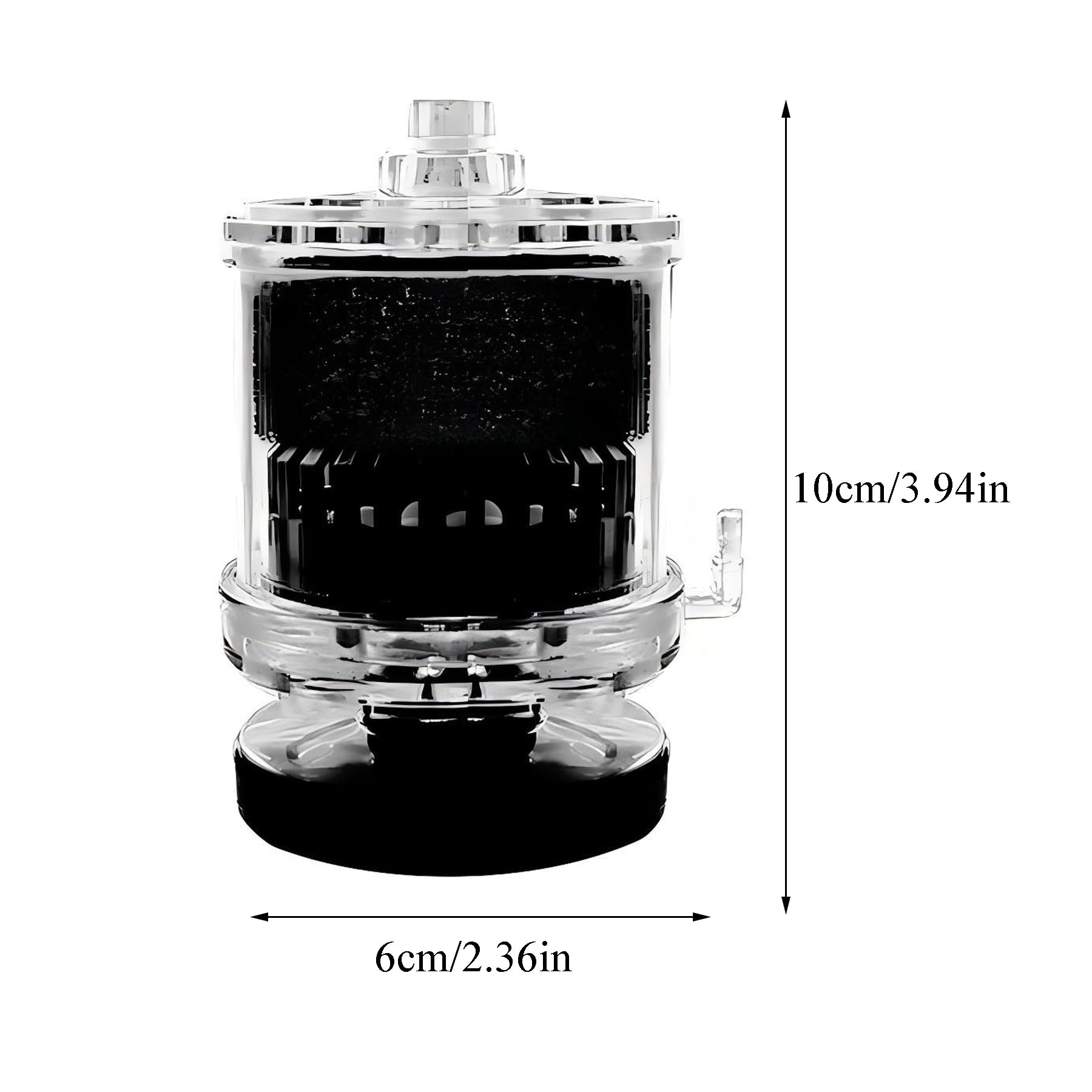 LZZEM Mini Aquarium Filter Bio Sponge Aquarium Sponge Filte Submersible Air-Powered Aquarium Filter Fish Tank Oxygen Dissolver with Air Stone for Breeding Fry Shrimp Betta Fish Tank - Image 2