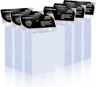 Mlikero 600 Clear Card Sleeves for MTG TCG Baseball Football Cards - Premium Acid-Free PP Protectors