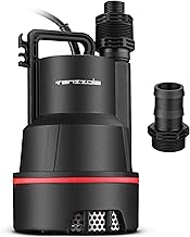Sump Pump, 1/3 HP 2400GPH Submersible Utility Water Pump, Thermoplastic Portable Electric Water Removal Transfer Pump with 16.4FT Cord for Swimming Pool Basement Garden Pond Tubs Draining