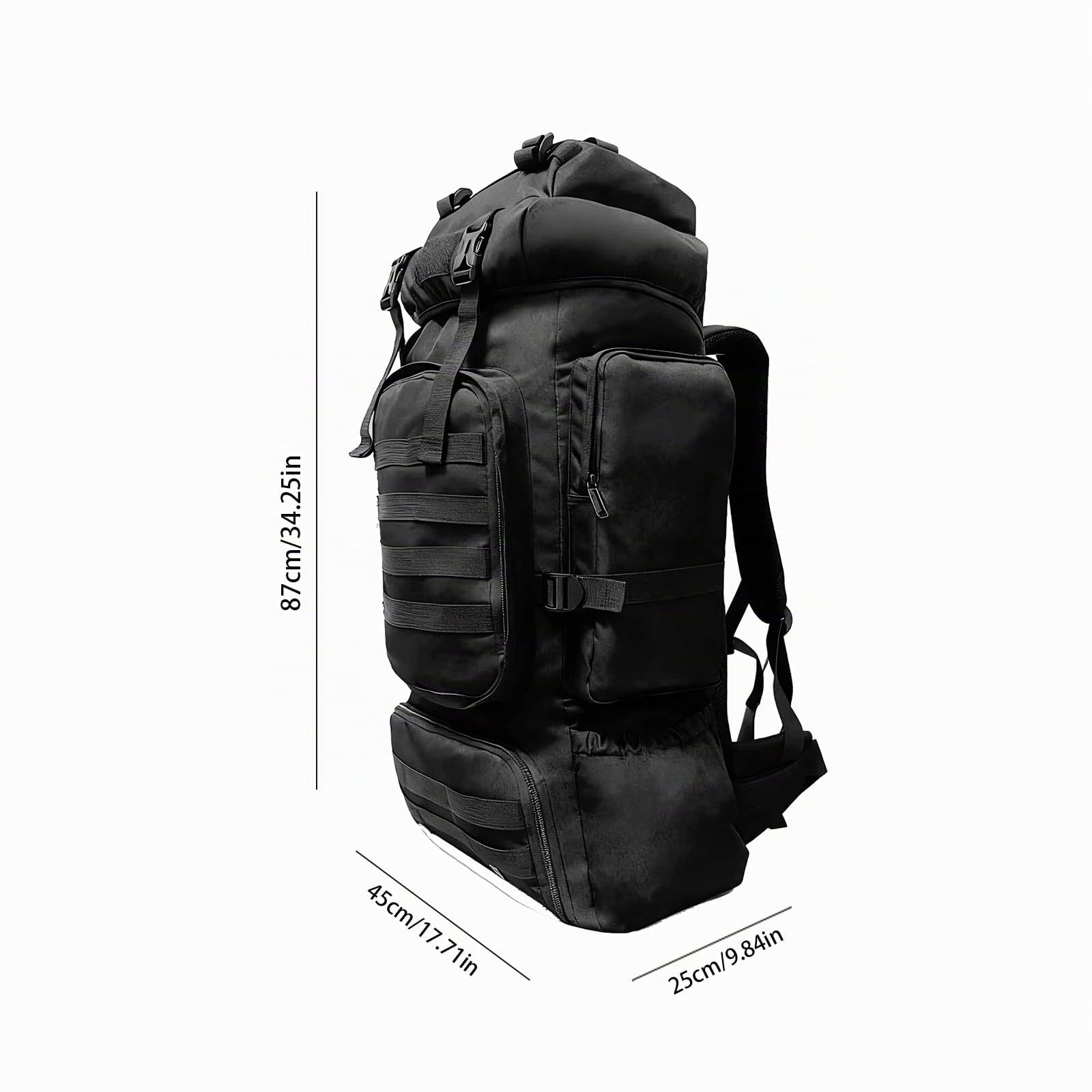Mochila táctica de senderismo de 80 litros con compartimento dedicado para zapatos, mochila de gran capacidad para camping, mochileros, hombres y mujeres, paquete de viaje para senderismo al