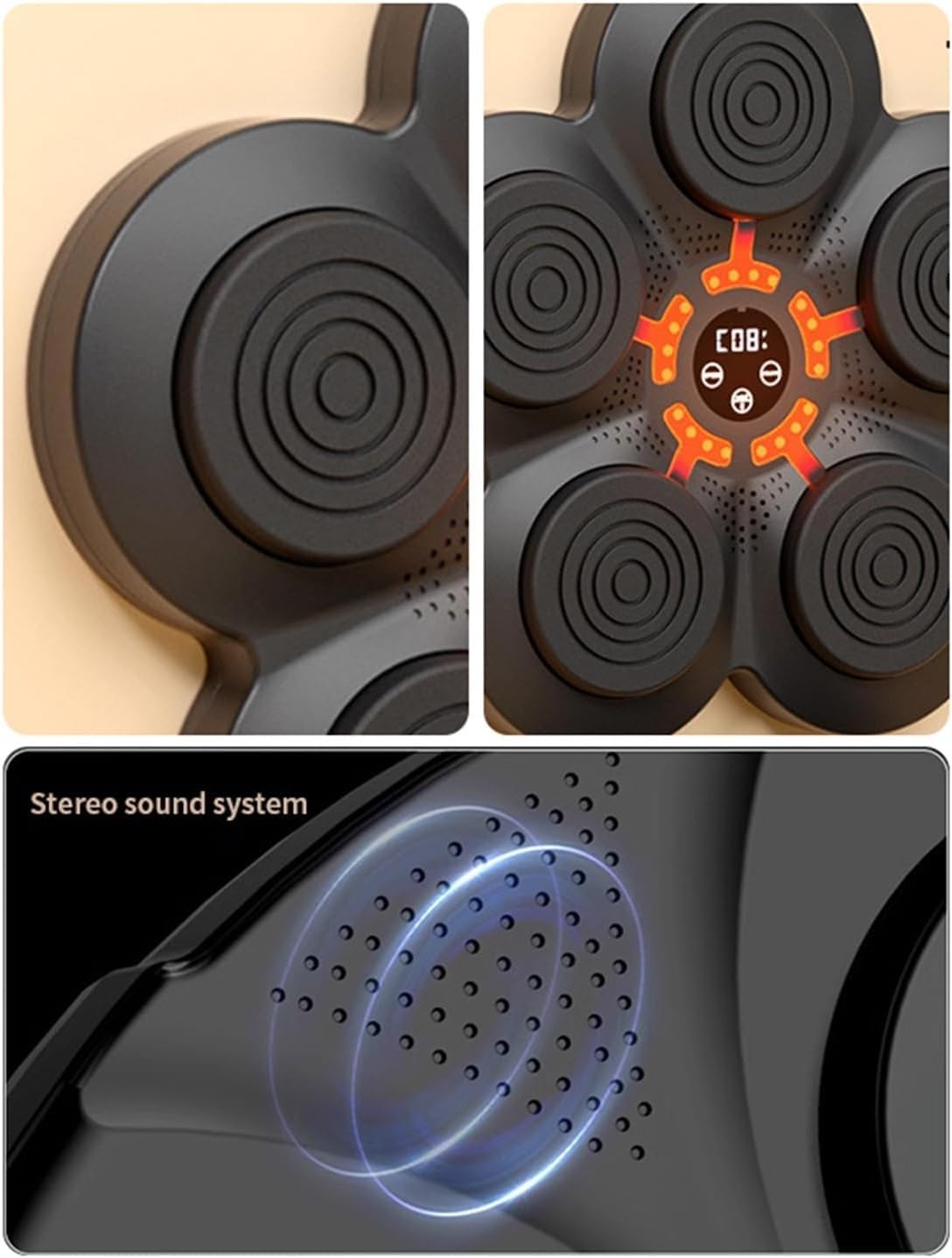 Machine De Boxe Musicale Murale LIULIUDA - Capteur Intelligent - Bluetooth - Enfants/Adultes
