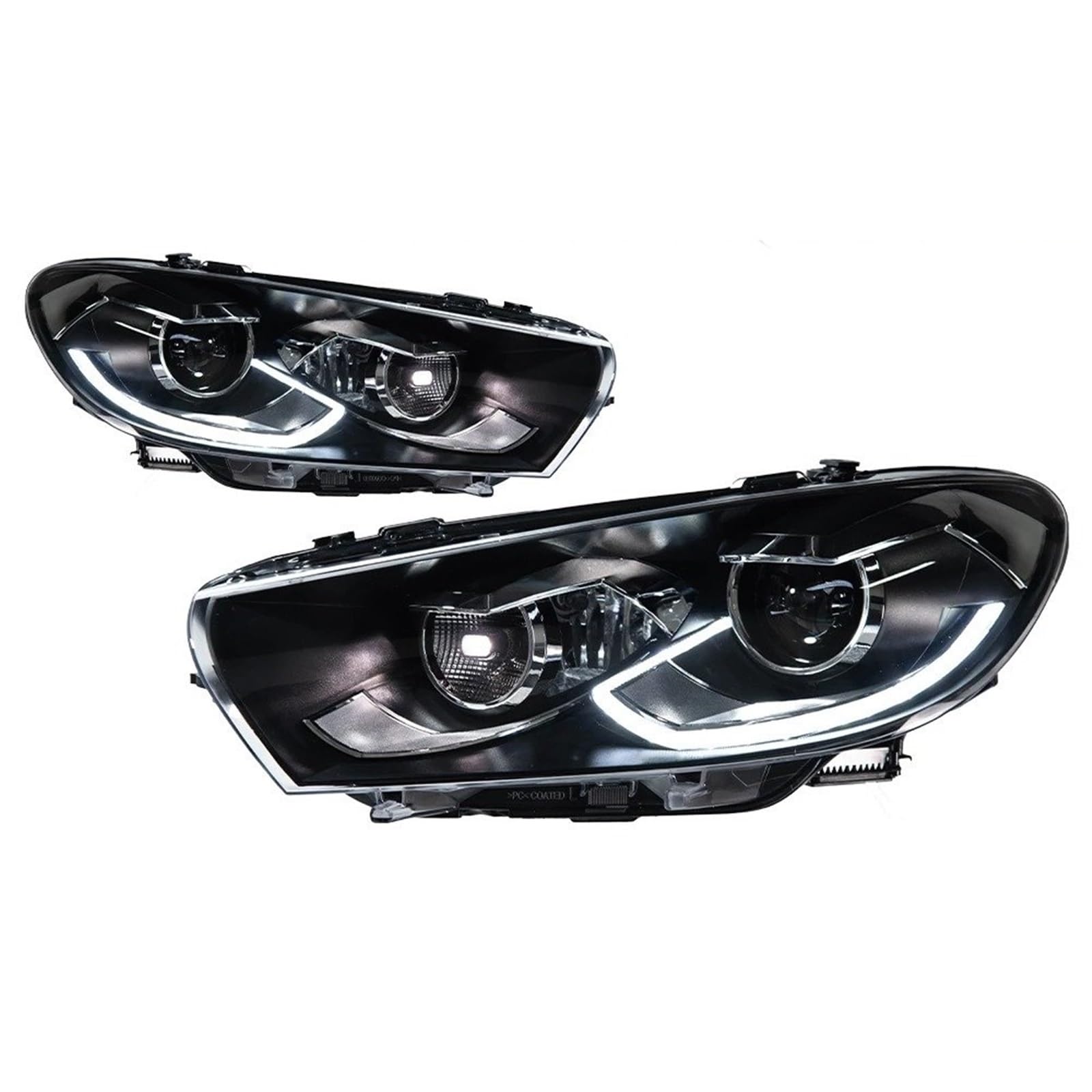 Faro Anteriore per VW Scirocco 2008-2018 Lente DRL per Auto Hid H7 Accessori per Auto Faro Anteriore Gruppo Faro Anteriore (1.4T)