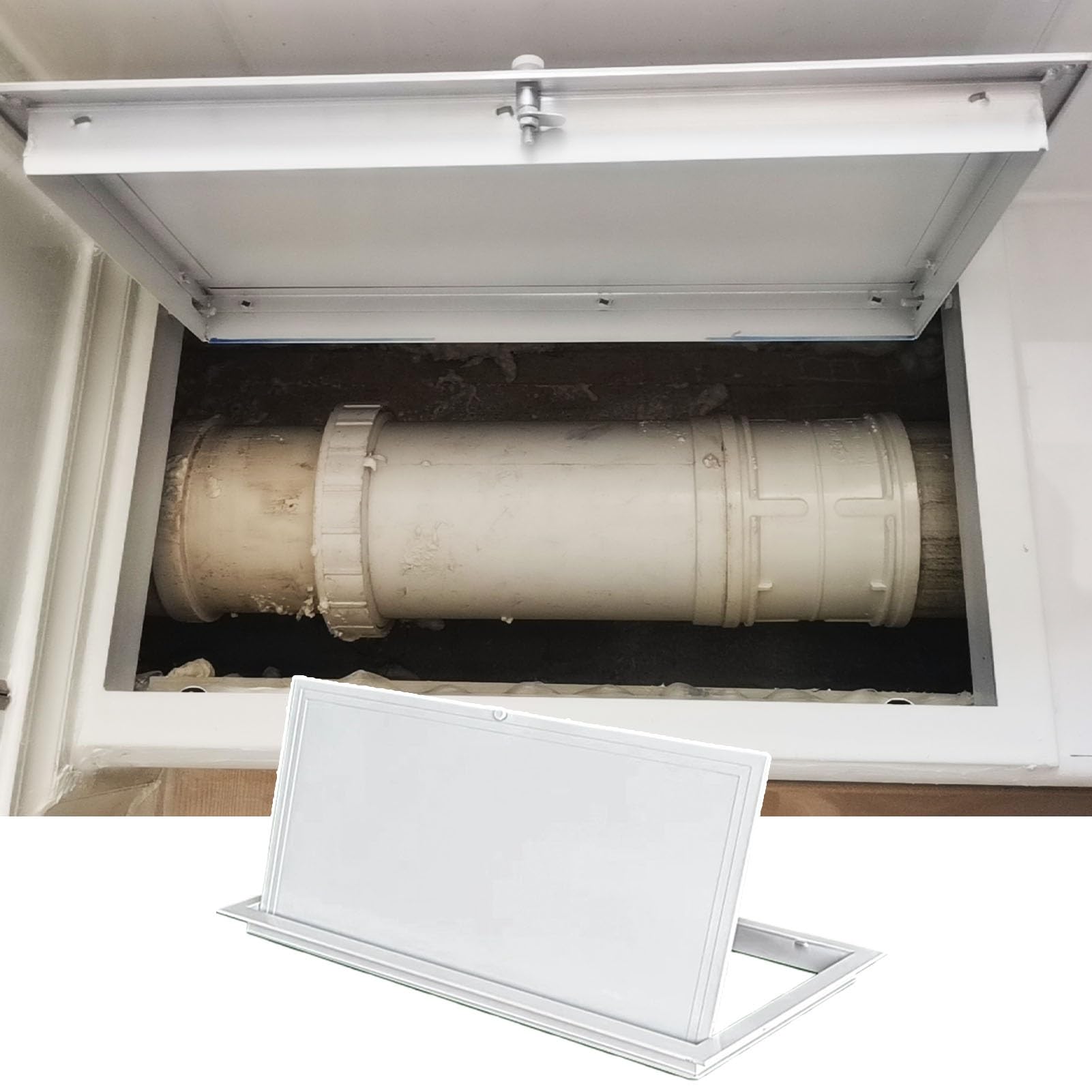 Waterpof Metal para paneles de yeso de 70 x 50 cm con mecanismo de bloqueo, ideal para fontanería e instalaciones eléctricas y fácil de instalar