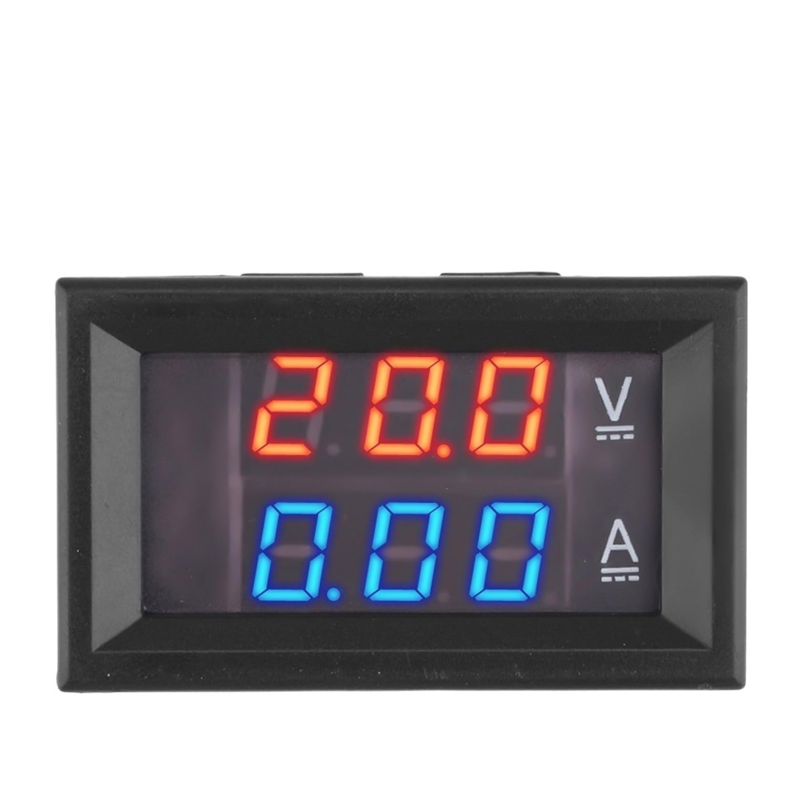 DC 4,5-30 V, 30 A, 50 A, Mini-Voltmeter, digital, Amperemeter, 3 Bits, 0,7 cm (0,28 Zoll), doppelter LED-Voltmeter, Tester mit eingebauter Bypassung, (WHITE)