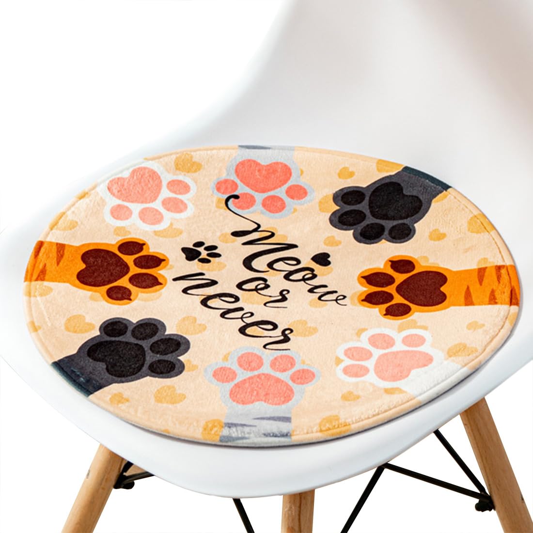 VHJdtE Seat Cushion, Round Creative Cartoon Pattern|All-Season Soft Cozy Chair Pad|Bohemia Stylish With Non-Slip Bottom(Q,43x43cm)