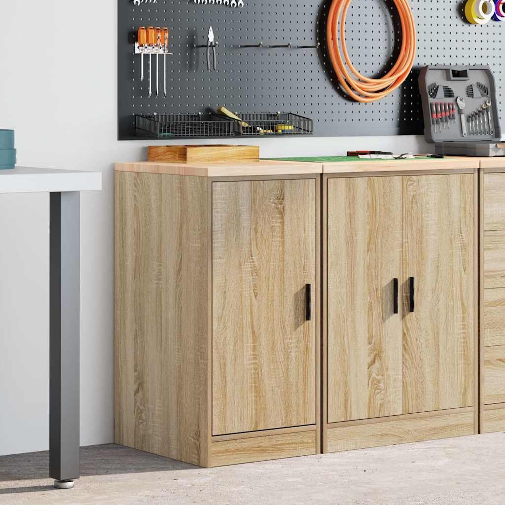 INLIFE Garagen-Aufbewahrungsschrank Sonoma-Eiche Massivholz Kiefer,Wirtschaft & Industrie,Gewerbliche Lagerung,Industrieschränke,Braun,20.95 KG,860564