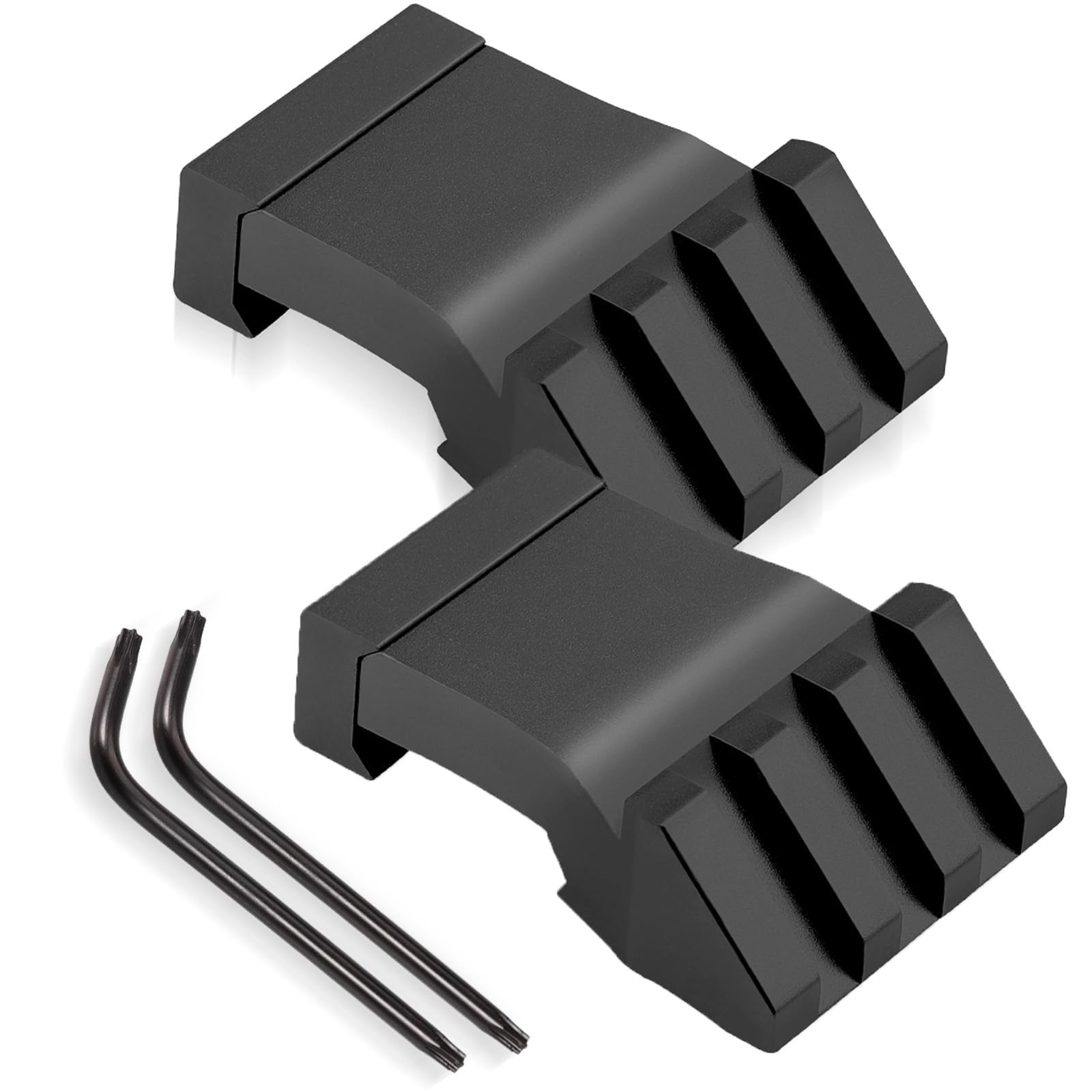 Picatinny Offset Rail Mounts, 45 Degree Picatinny Offset Aluminum Rail Low Profile Mount for lashlight Laser Sights Optics