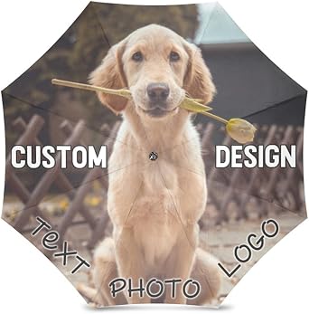 Custom Pet Photo Umbrella Add Text/Logo/Dog/Cat Image