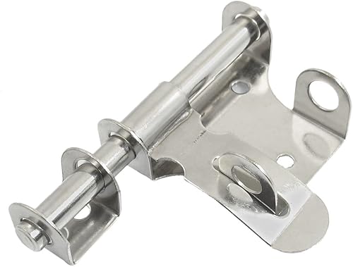 IIVVERR 4.6" Stainless Steel Door Security Latch Hasp docking connecting Bolt Set (Juego de P-ER-NO-S de barril para cerrojo de seguridad de puerta