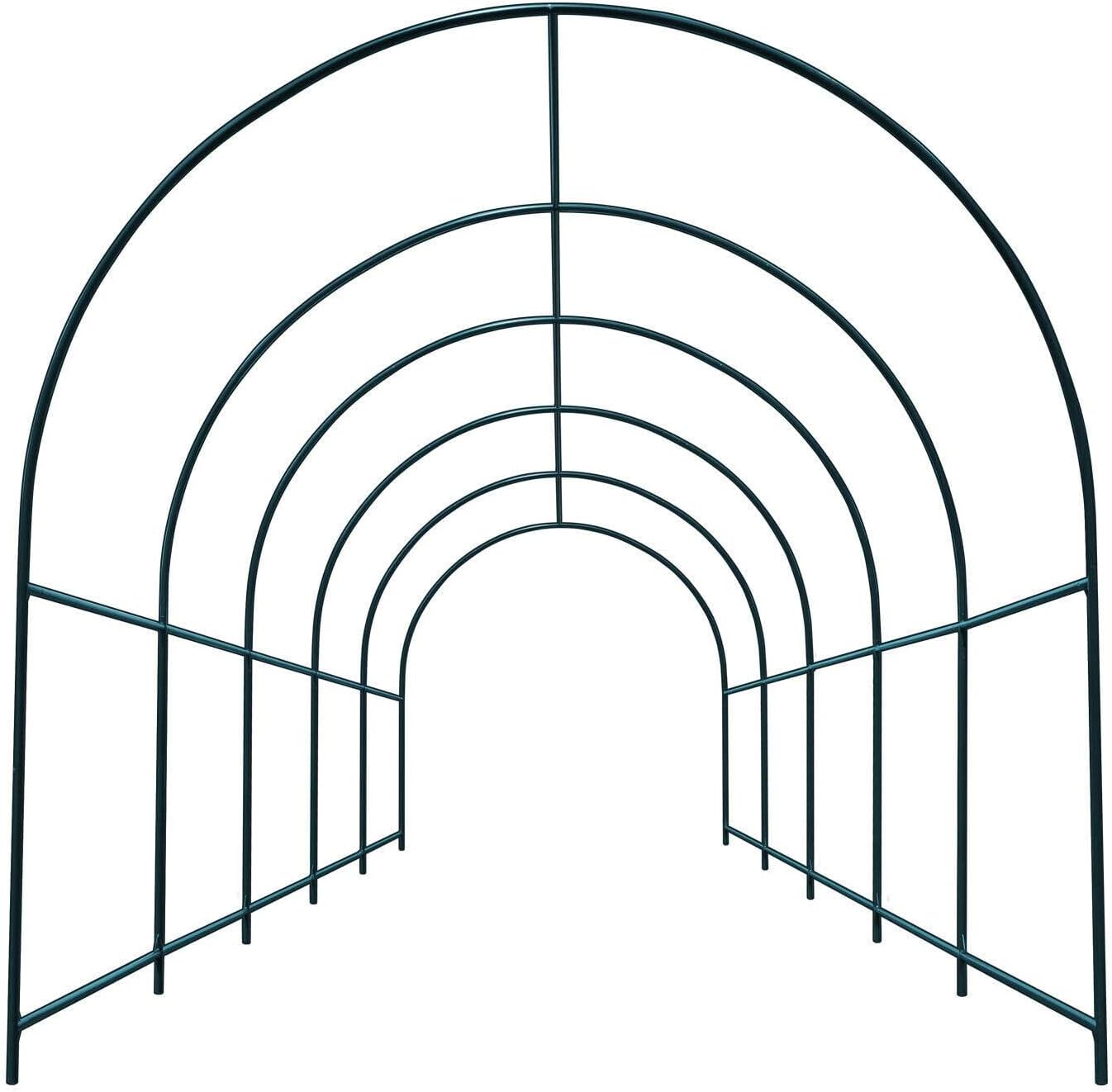 Metal Garden Arch Climbing Plant Support Green Powder