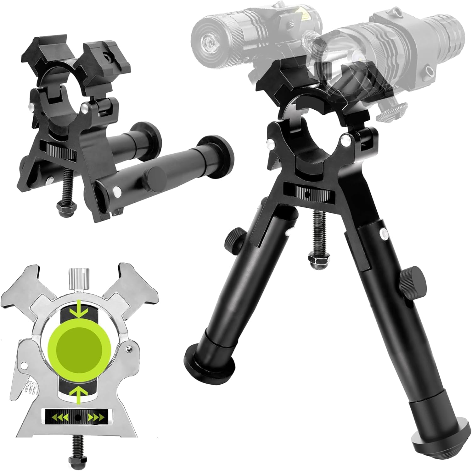 WILDGEEK Clamp-On Hunting Bipod,Quick Release Design for 0.55