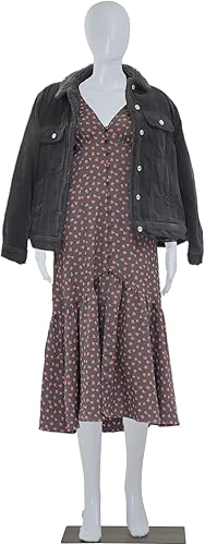 Maniquí femenino de cuerpo completo, maniquí de costura, 69 pulgadas, ajustable, soporte de maniquí, soporte de maniquí realista, cabeza de