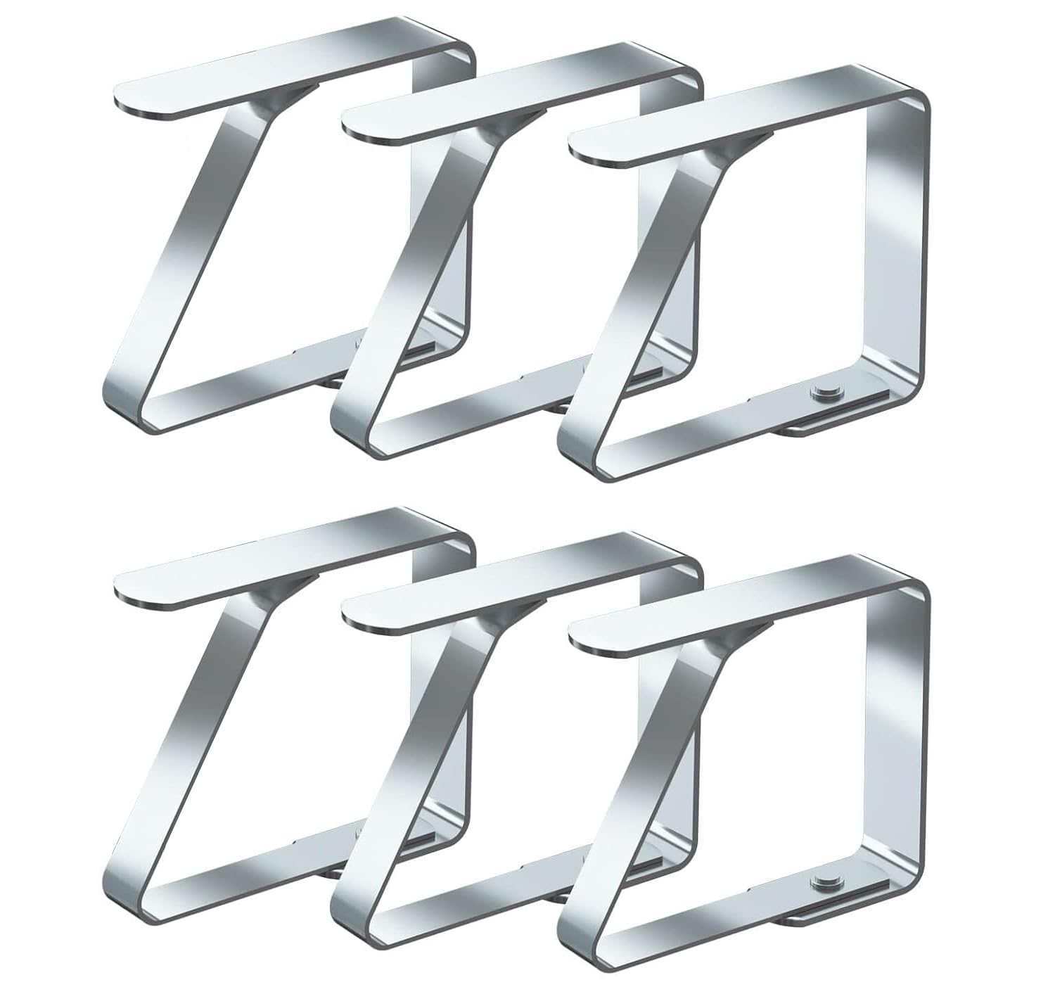 Lot De 8 Pinces à Nappe Acier Inoxydable - Pour Fixation Nappe Intérieur/Extérieur (Max 3cm Épaisseur)