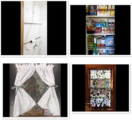 Miniatura 4 de Paquete de 6 barras de tensión para armario, barras de tensión de resorte de 21.6 a 35.4 pulgadas, barra de cortina de tensión ajustable de acero,