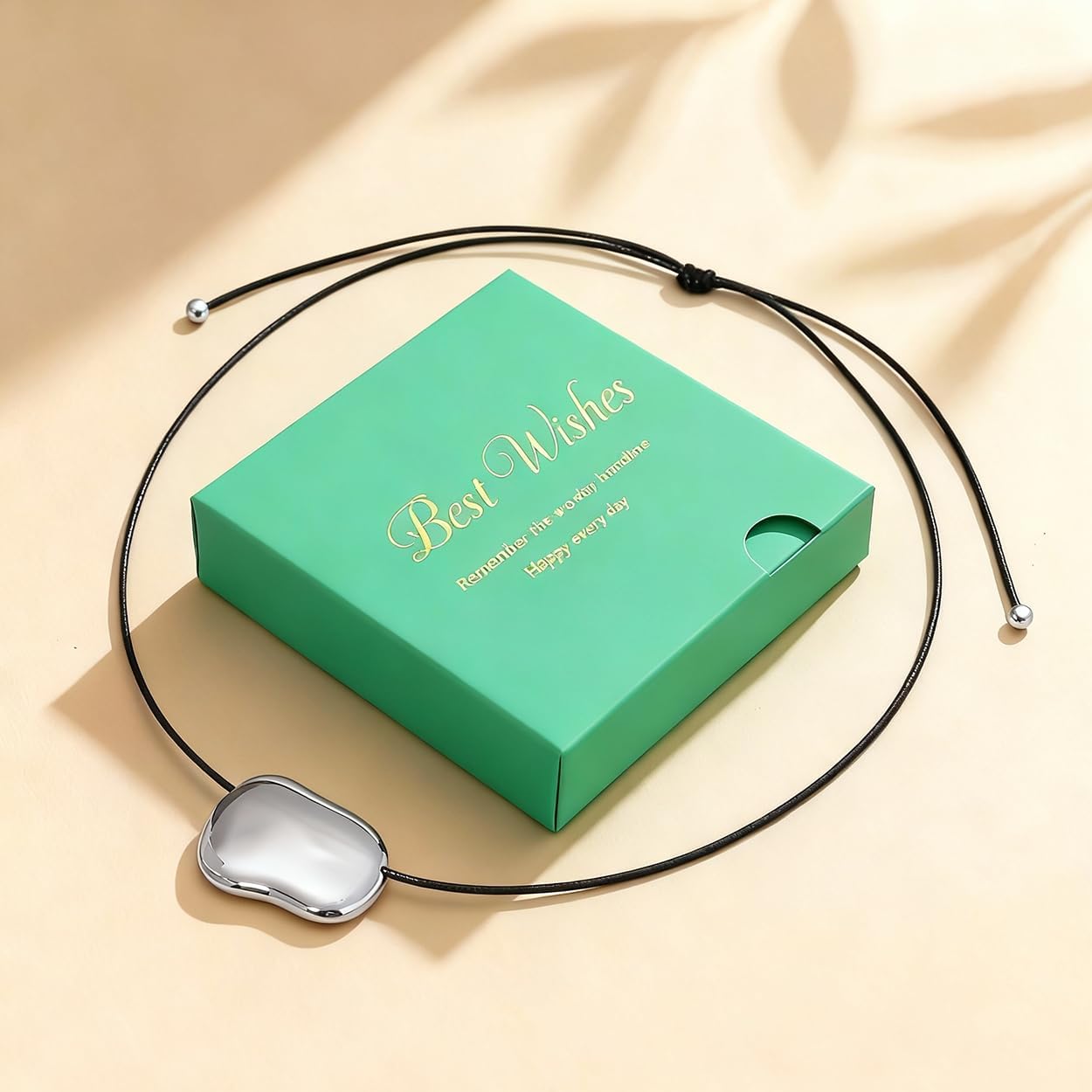 Chunky Necklaces Bean Necklace for Women, Dainty Stainless Steel 14 K Gold Plated Necklace with 24.5 Inch Jewelry Gift - Image 6